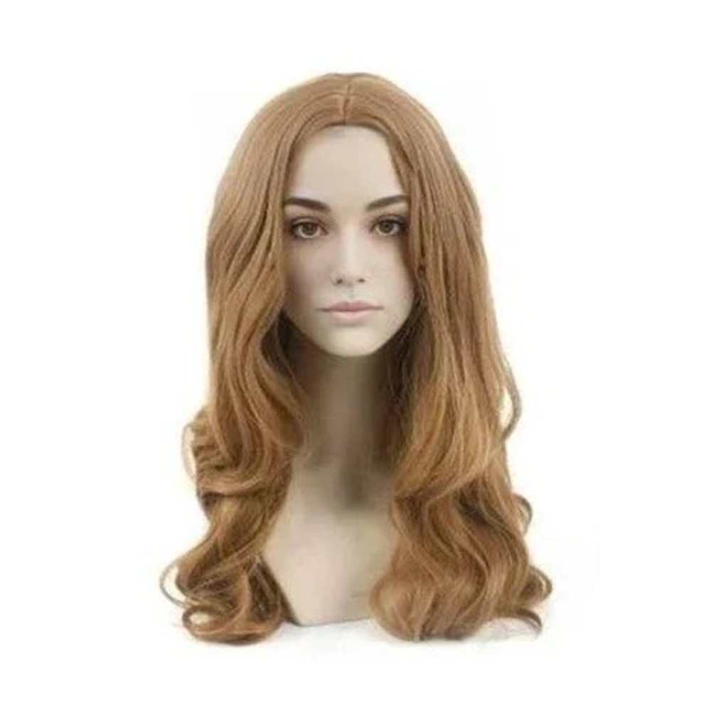 NWT M3GAN Light Brown Long Curly Wig Women's Synthetic Cosplay Costume
